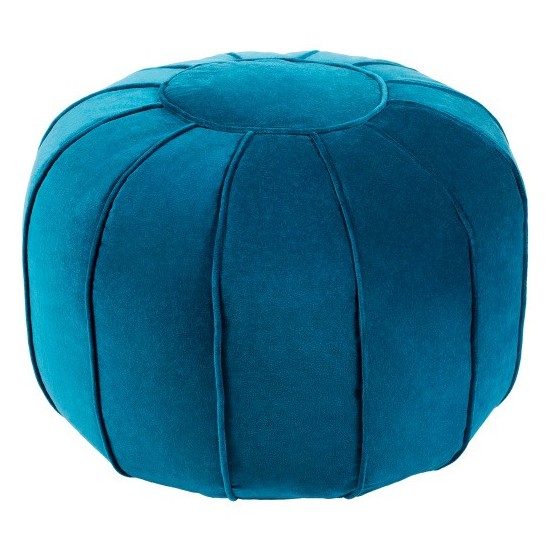 Surya Cotton Velvet CVPF-008 14"H x 20"W x 20"D Pouf