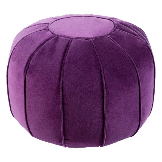 Surya Cotton Velvet CVPF-007 14"H x 20"W x 20"D Pouf