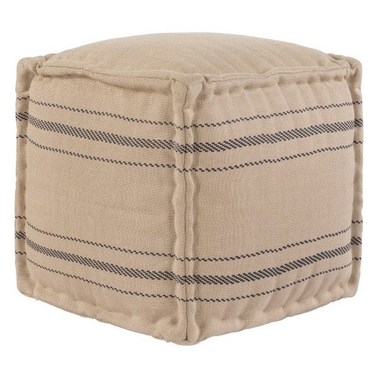 Surya Bande BDE-003 18"H x 16"W x 16"D Pouf