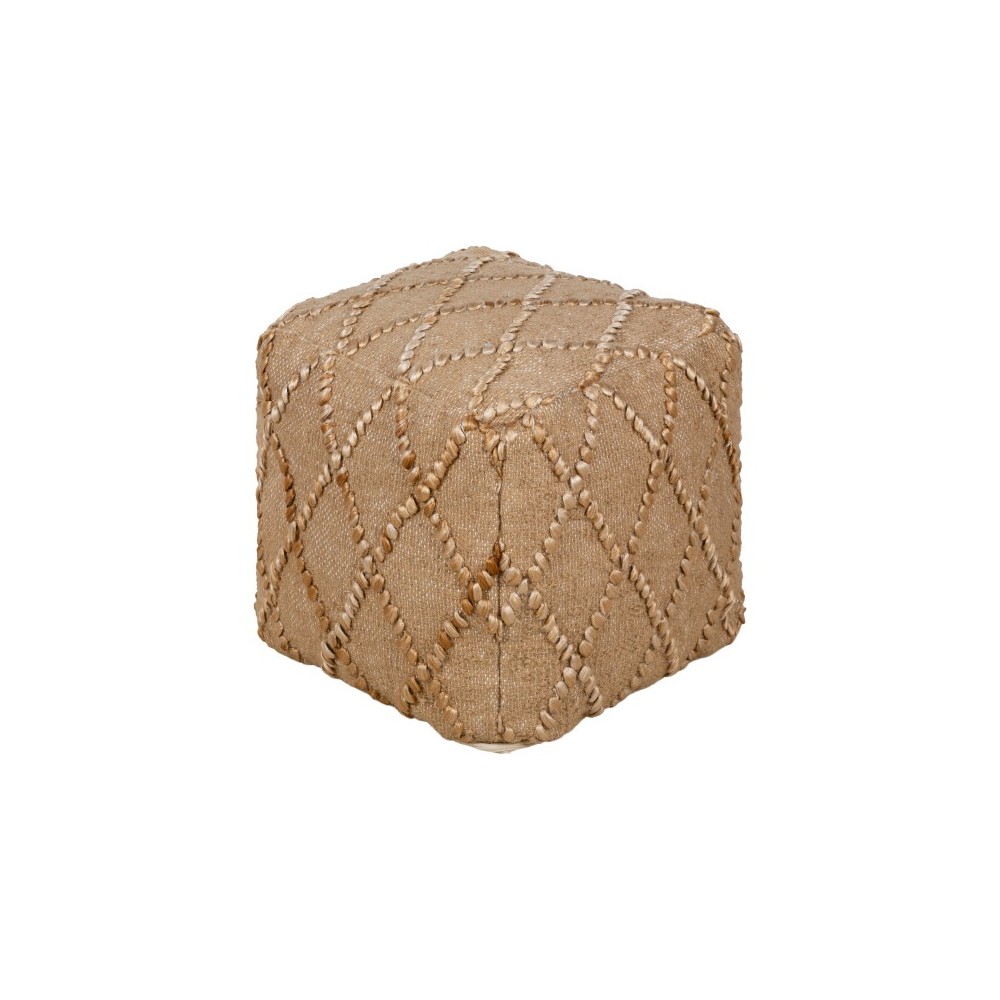 Surya Teangi TGPF-001 16"H x 16"W x 16"D Pouf Surya Teangi TGPF-001 16"H x 16"W x 16"D Pouf