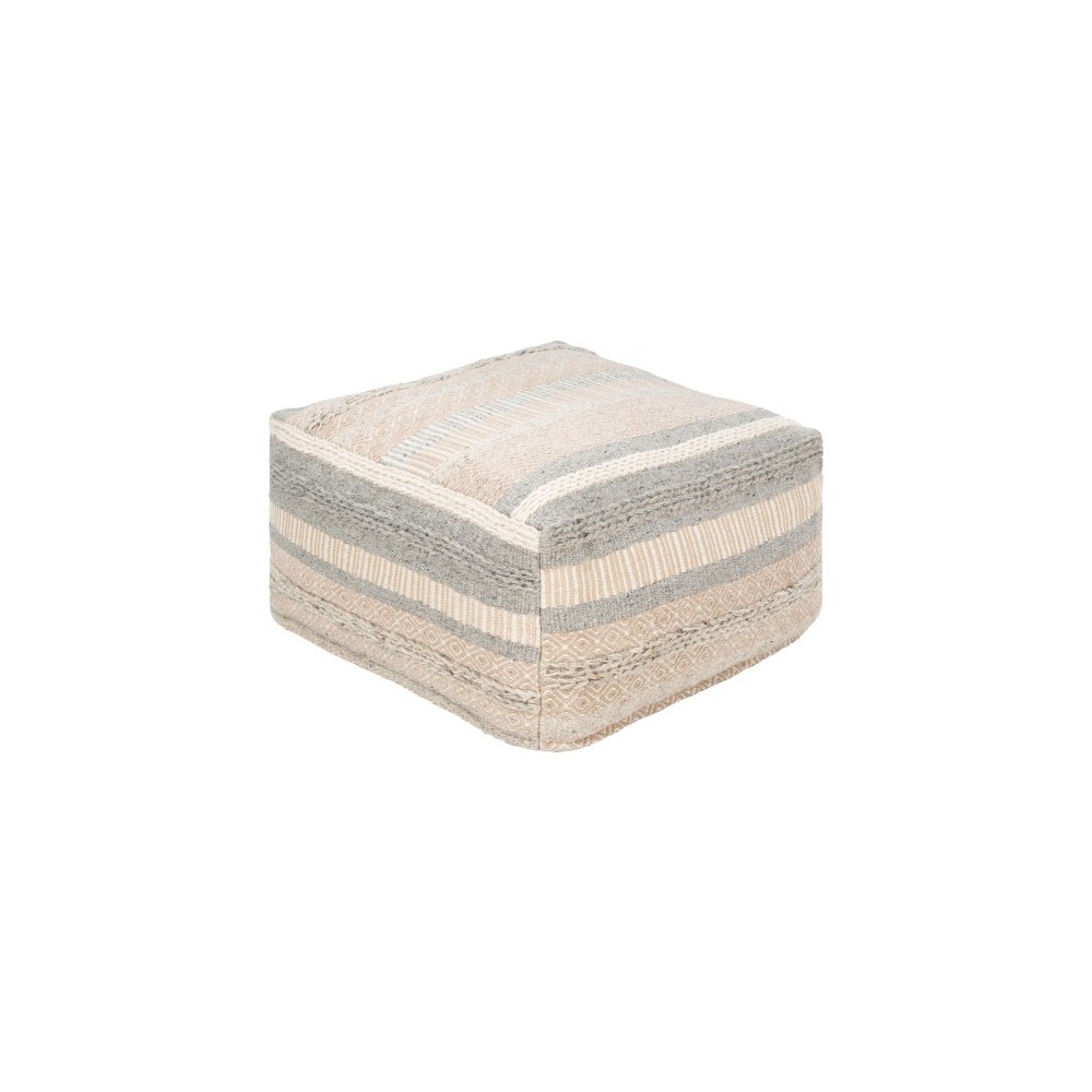 Surya Lorens LRPF-001 13"H x 24"W x 24"D Pouf Surya Lorens LRPF-001 13"H x 24"W x 24"D Pouf