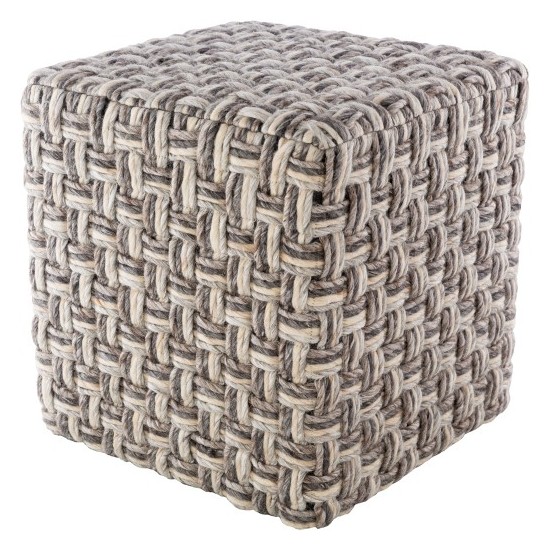 Surya Cordoba CDPF-003 18"H x 18"W x 18"D Pouf