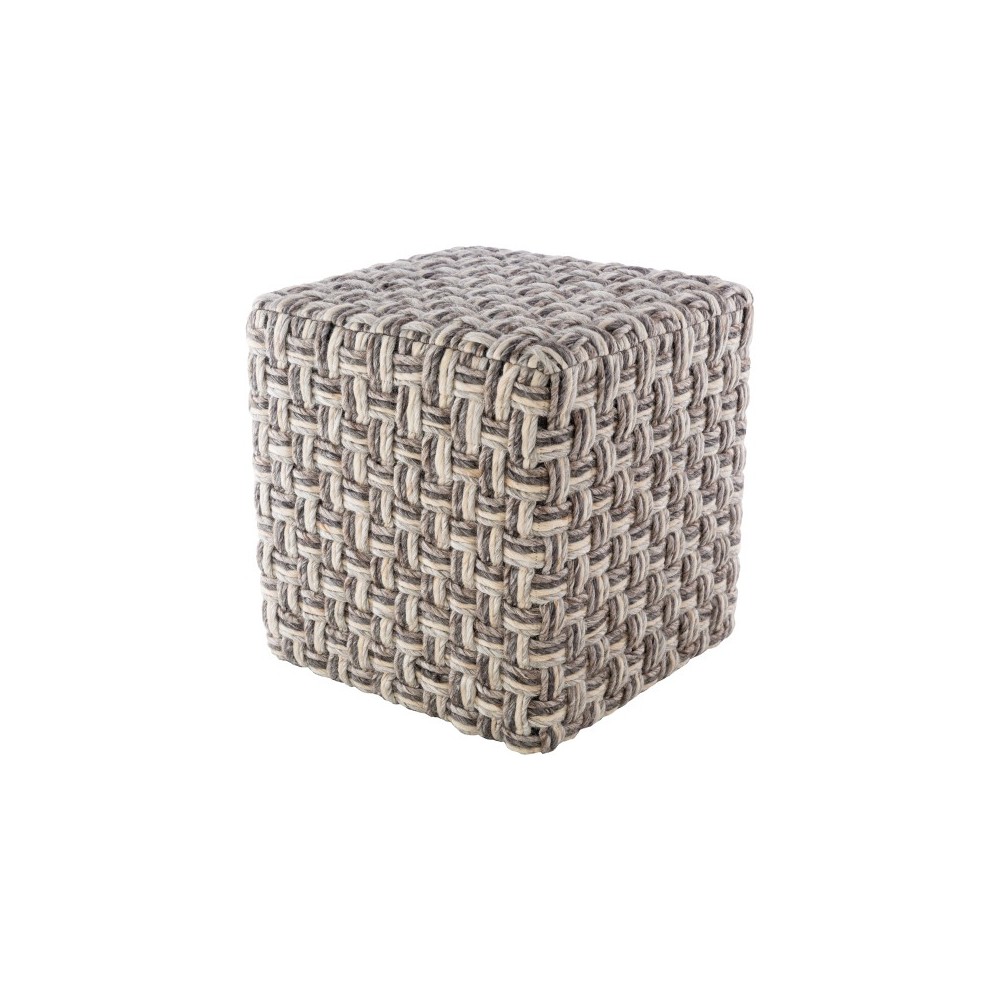 Surya Cordoba CDPF-003 18"H x 18"W x 18"D Pouf