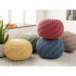 Surya Malmo MLPF-013 14"H x 20"W x 20"D Pouf