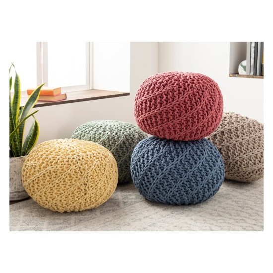 Surya Malmo MLPF-013 14"H x 20"W x 20"D Pouf