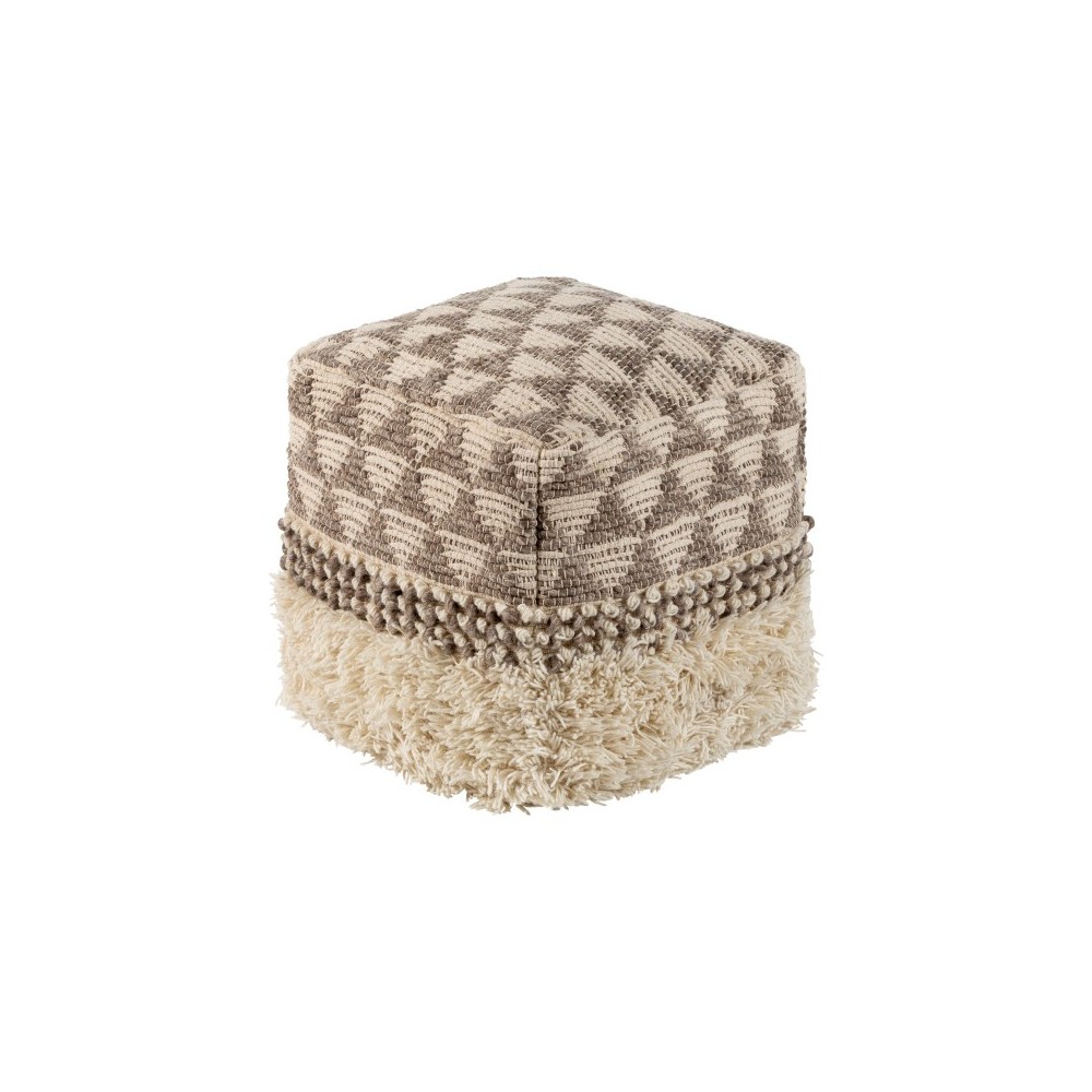 Surya Merida MRPF-002 18"H x 18"W x 18"D Pouf Surya Merida MRPF-002 18"H x 18"W x 18"D Pouf