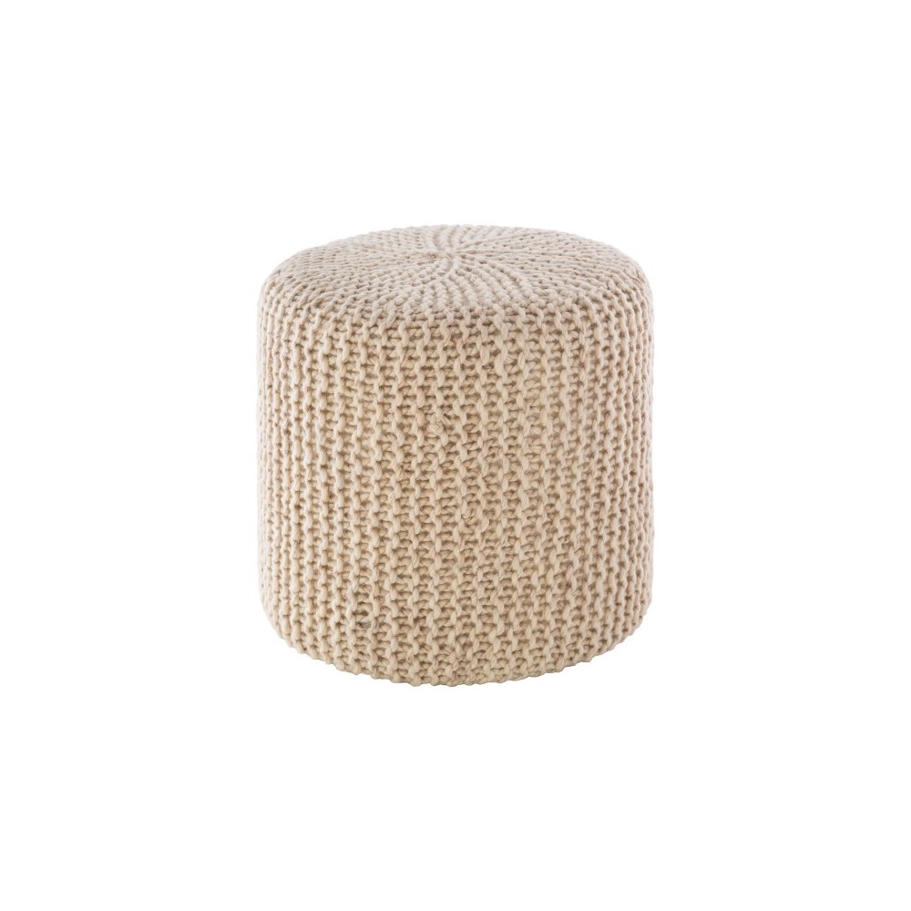 Surya Prado POPF-001 16"H x 18"W x 18"D Pouf Surya Prado POPF-001 16"H x 18"W x 18"D Pouf