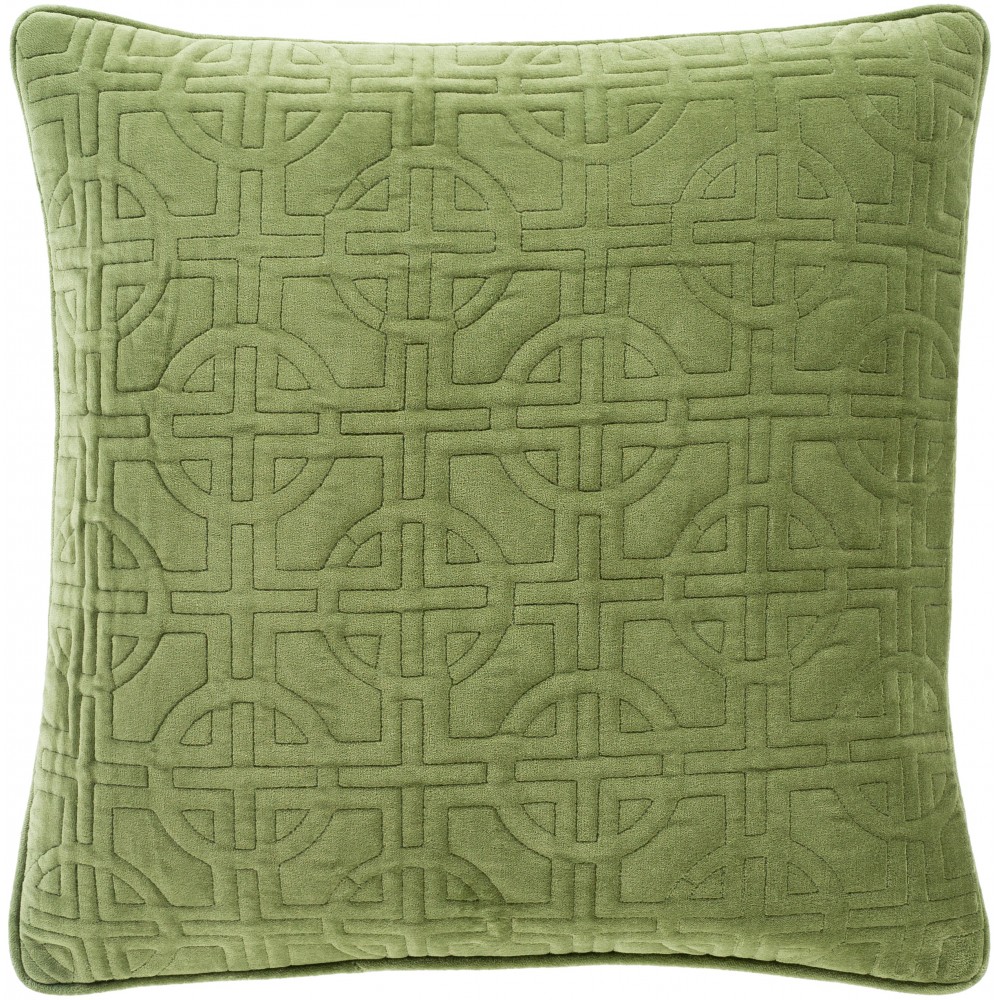 Surya Quilted Cotton Velvet QCV-002 20" x 20" Pillow Cover