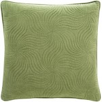 Surya Quilted Cotton Velvet QCV-007 18" x 18" Pillow Cover