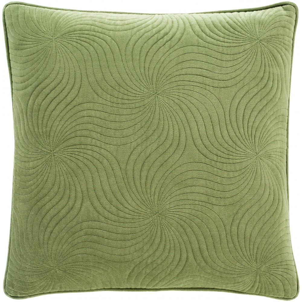 Surya Quilted Cotton Velvet QCV-007 18" x 18" Pillow Cover Surya Quilted Cotton Velvet QCV-007 18" x 18" Pillow Cover