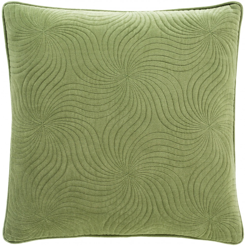 Surya Quilted Cotton Velvet QCV-007 22" x 22" Pillow Cover