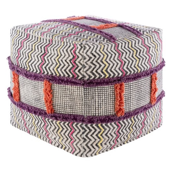 Surya Raja RJPF-001 18"H x 18"W x 18"D Pouf