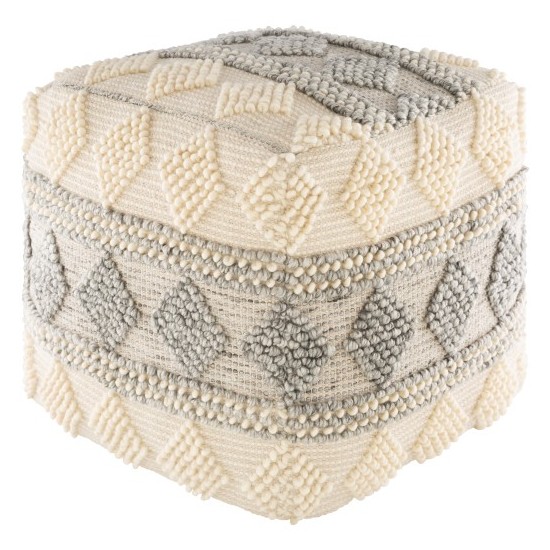 Surya Anders ARPF-006 18"H x 18"W x 18"D Pouf