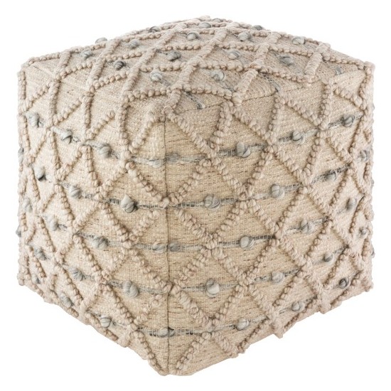 Surya Anders ARPF-001 18"H x 18"W x 18"D Pouf