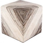 Surya Zander ZNPF-003 18"H x 18"W x 18"D Pouf