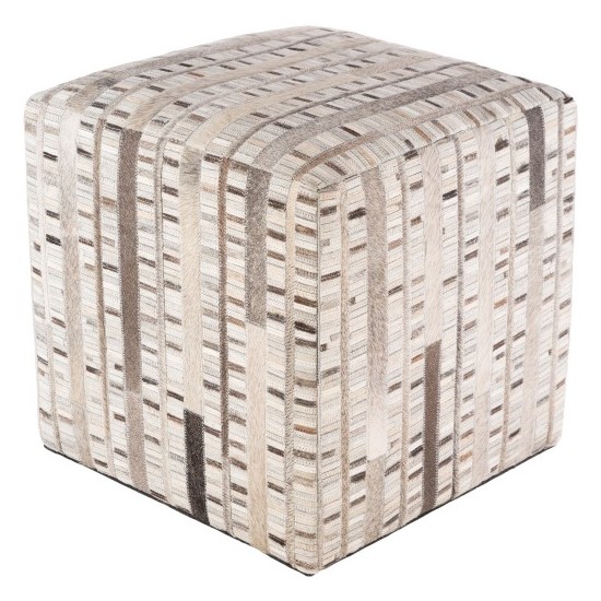 Surya Zander ZNPF-004 18"H x 18"W x 18"D Pouf