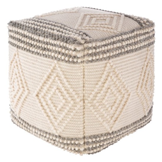 Surya Hygge HGPF-003 18"H x 18"W x 18"D Pouf