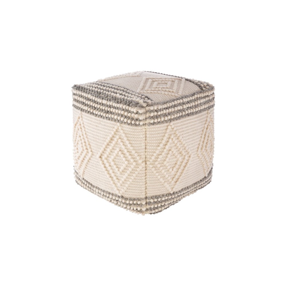 Surya Hygge HGPF-003 18"H x 18"W x 18"D Pouf