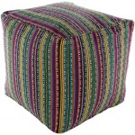 Surya Maya MYPF-003 18"H x 18"W x 18"D Pouf