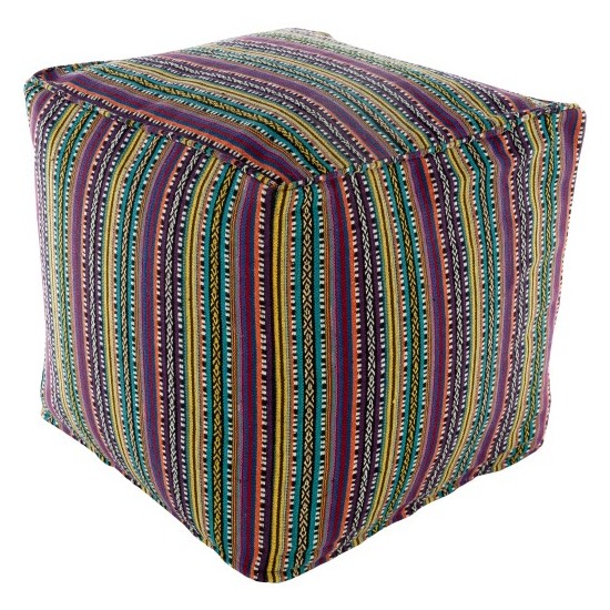 Surya Maya MYPF-003 18"H x 18"W x 18"D Pouf