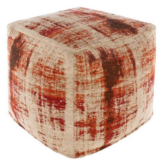 Surya Dalen DAPF-002 18"H x 18"W x 18"D Pouf