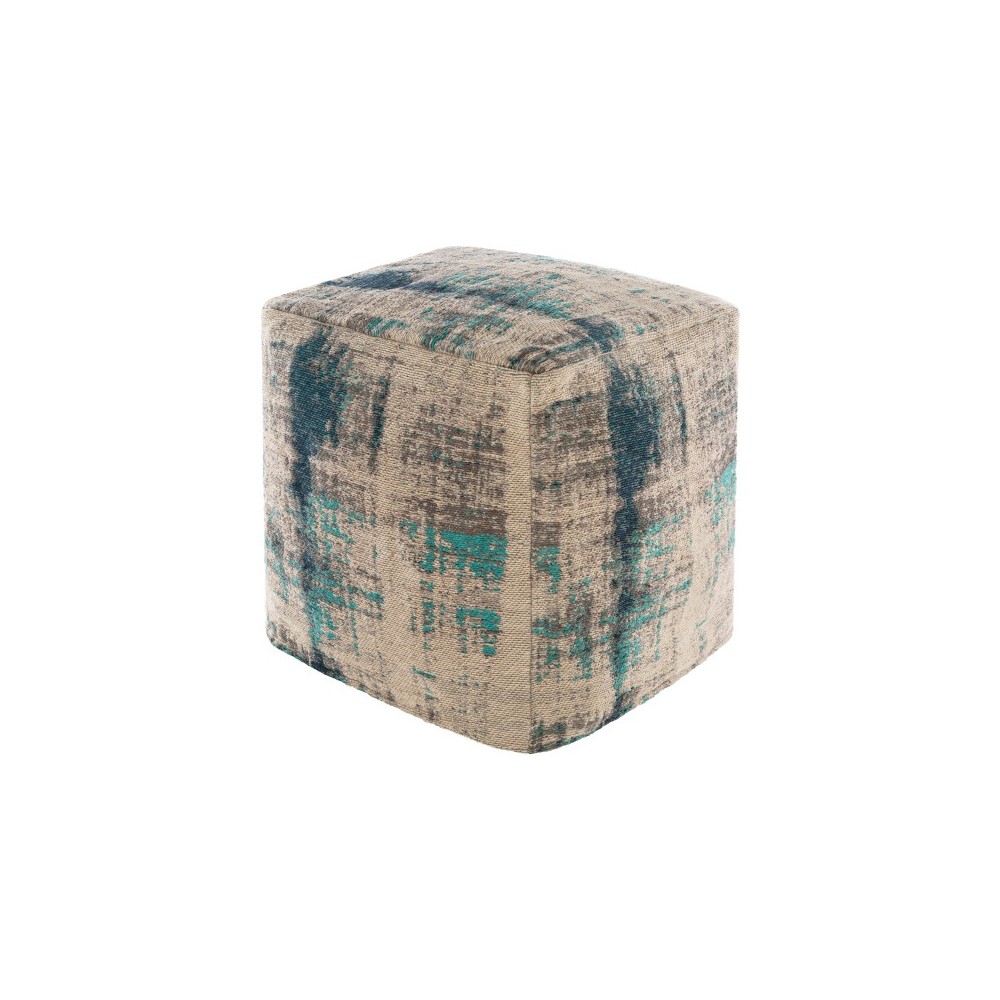 Surya Dalen DAPF-003 18"H x 18"W x 18"D Pouf