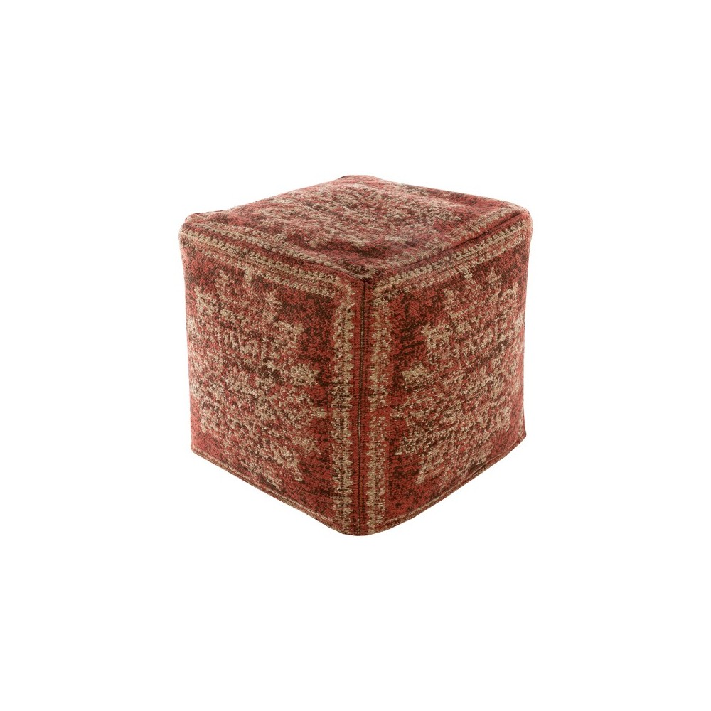 Surya Lendon LDPF-002 18"H x 18"W x 18"D Pouf