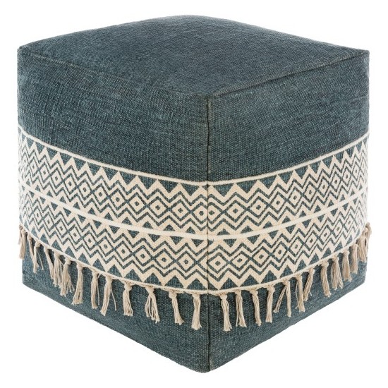 Surya Tanya TNPF-001 18"H x 18"W x 18"D Pouf