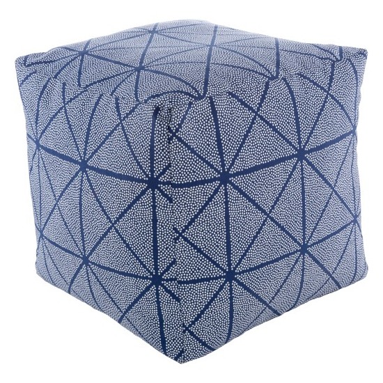 Surya Mazarine MZPF-001 18"H x 18"W x 18"D Pouf