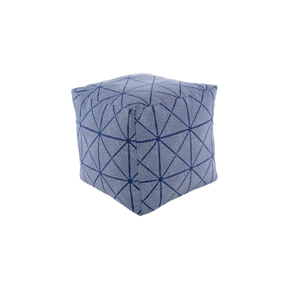 Surya Mazarine MZPF-001 18"H x 18"W x 18"D Pouf