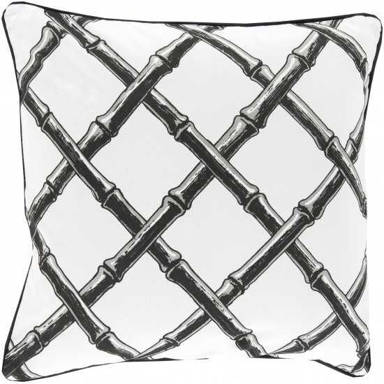 Surya Bamboo Lattice FBB-003 20" x 20" Pillow Cover
