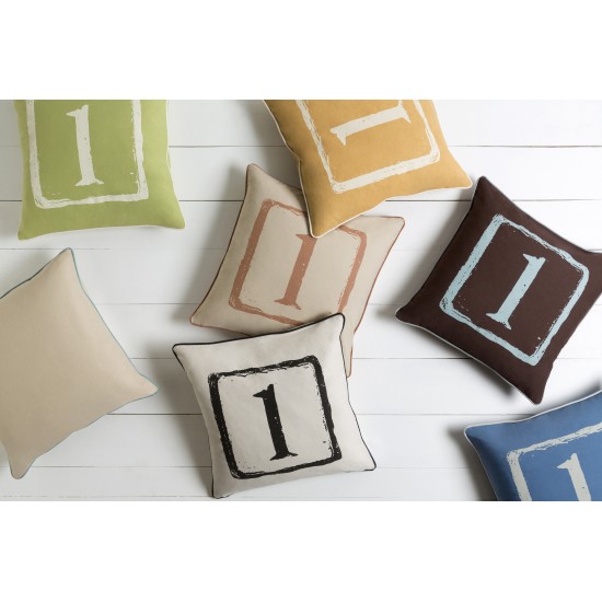 Surya Big Kid Blocks BKB-037 18" x 18" Pillow Cover