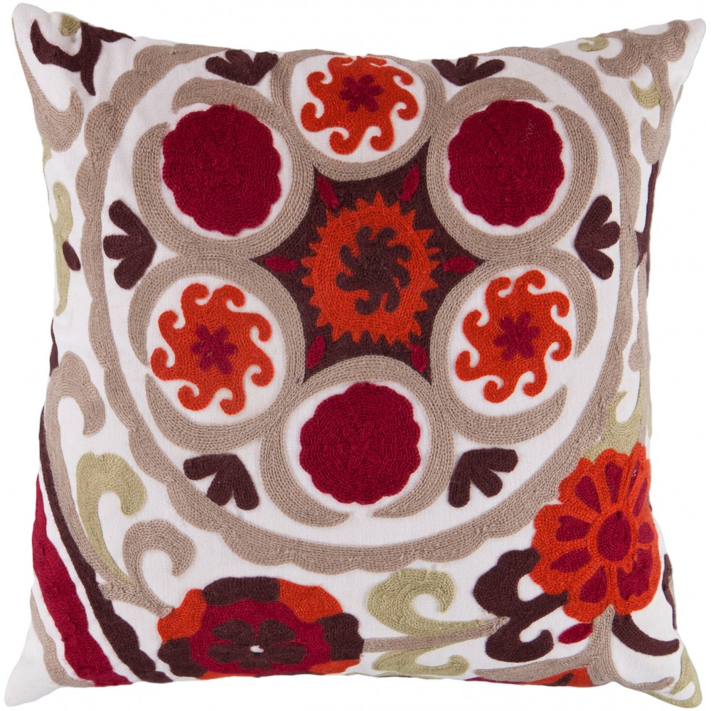 Surya Botanical FF-028 18" x 18" Pillow Cover Surya Botanical FF-028 18" x 18" Pillow Cover