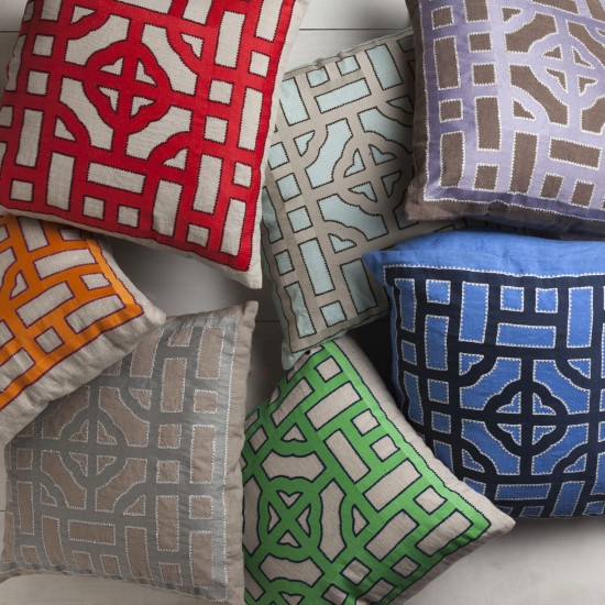 Surya Chinese Gate LD-047 22" x 22" Pillow Cover