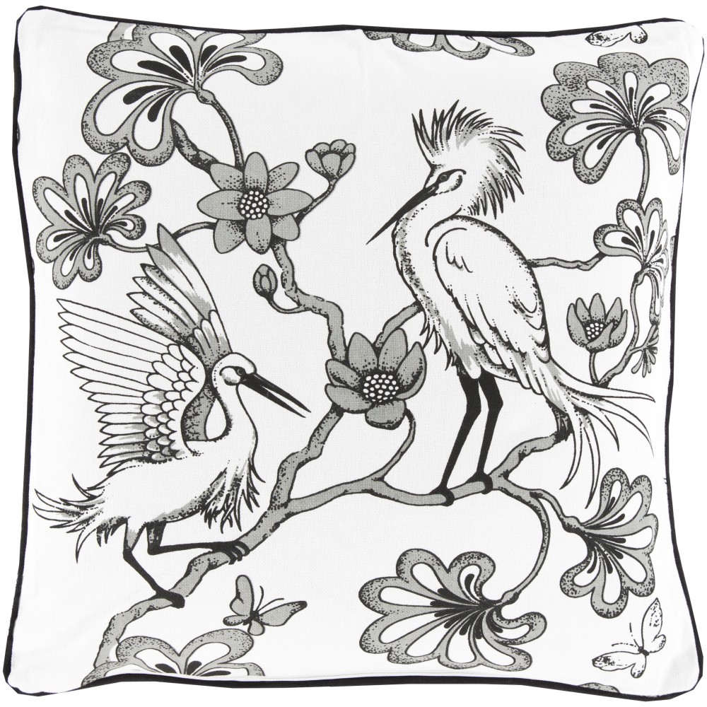 Surya Egrets FBE-003 20" x 20" Pillow Cover