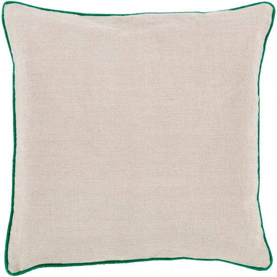 Surya Linen Piped LP-002 22" x 22" Pillow Cover