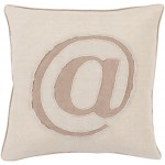 Surya Linen Text LX-001 18" x 18" Pillow Cover