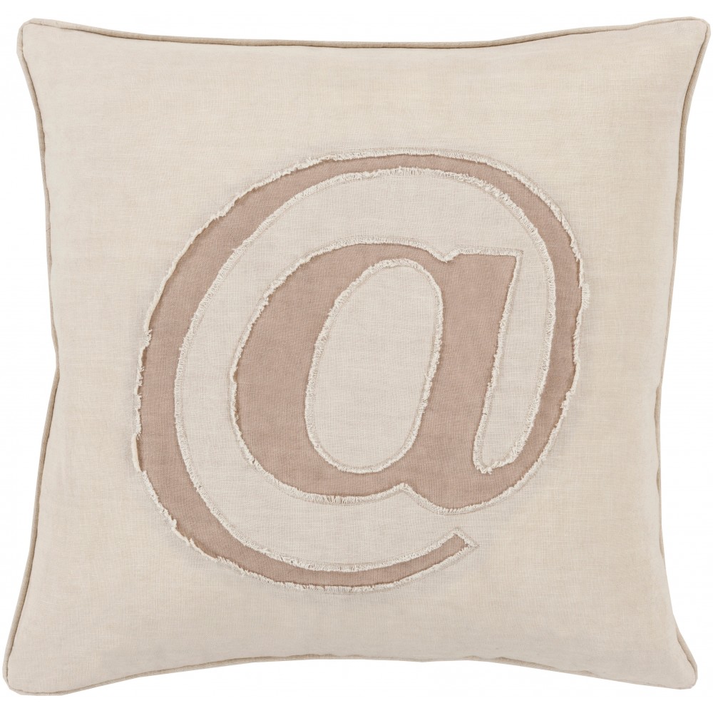 Surya Linen Text LX-001 18" x 18" Pillow Cover