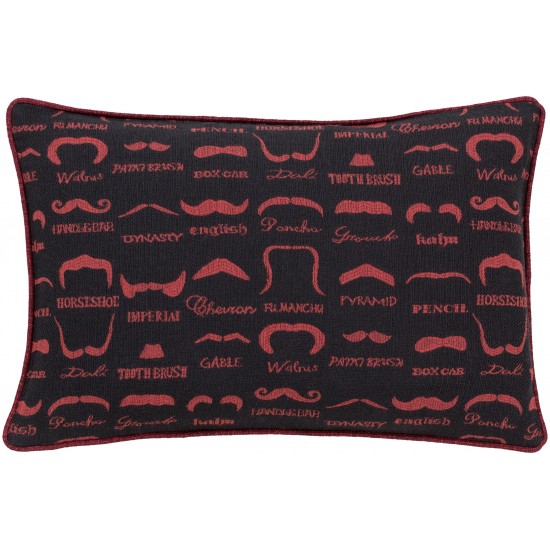 Surya Wax that Stache WTS-002 13" x 19" Pillow Cover