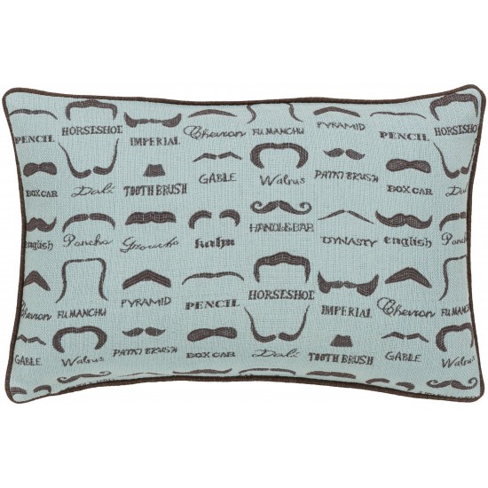 Surya Wax that Stache WTS-003 13" x 19" Pillow Cover