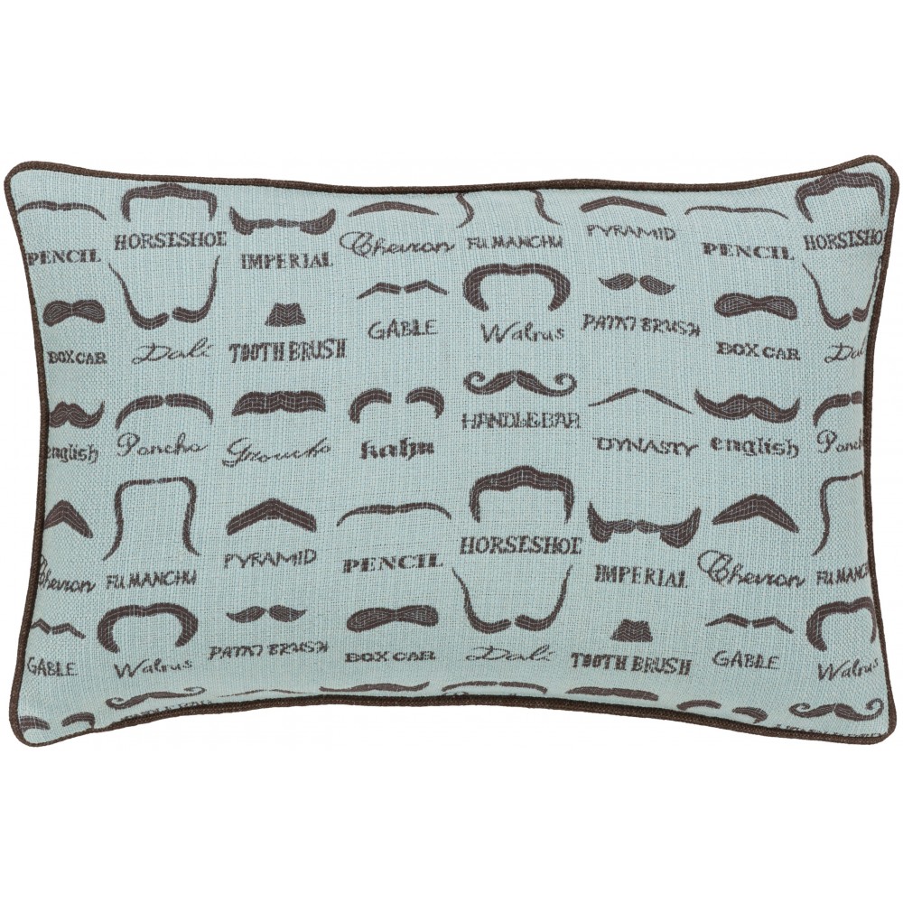 Surya Wax that Stache WTS-003 18" x 18" Pillow Cover