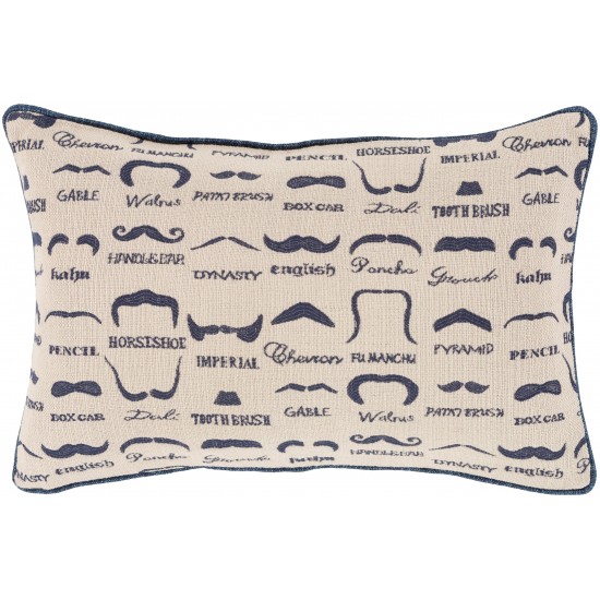 Surya Wax that Stache WTS-004 18" x 18" Pillow Cover