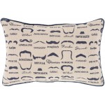 Surya Wax that Stache WTS-004 22" x 22" Pillow Cover