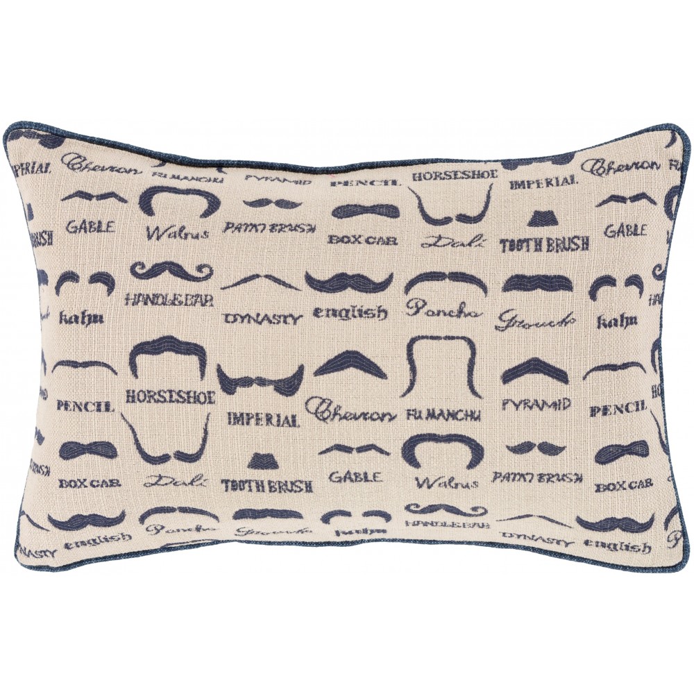 Surya Wax that Stache WTS-004 22" x 22" Pillow Cover Surya Wax that Stache WTS-004 22" x 22" Pillow Cover