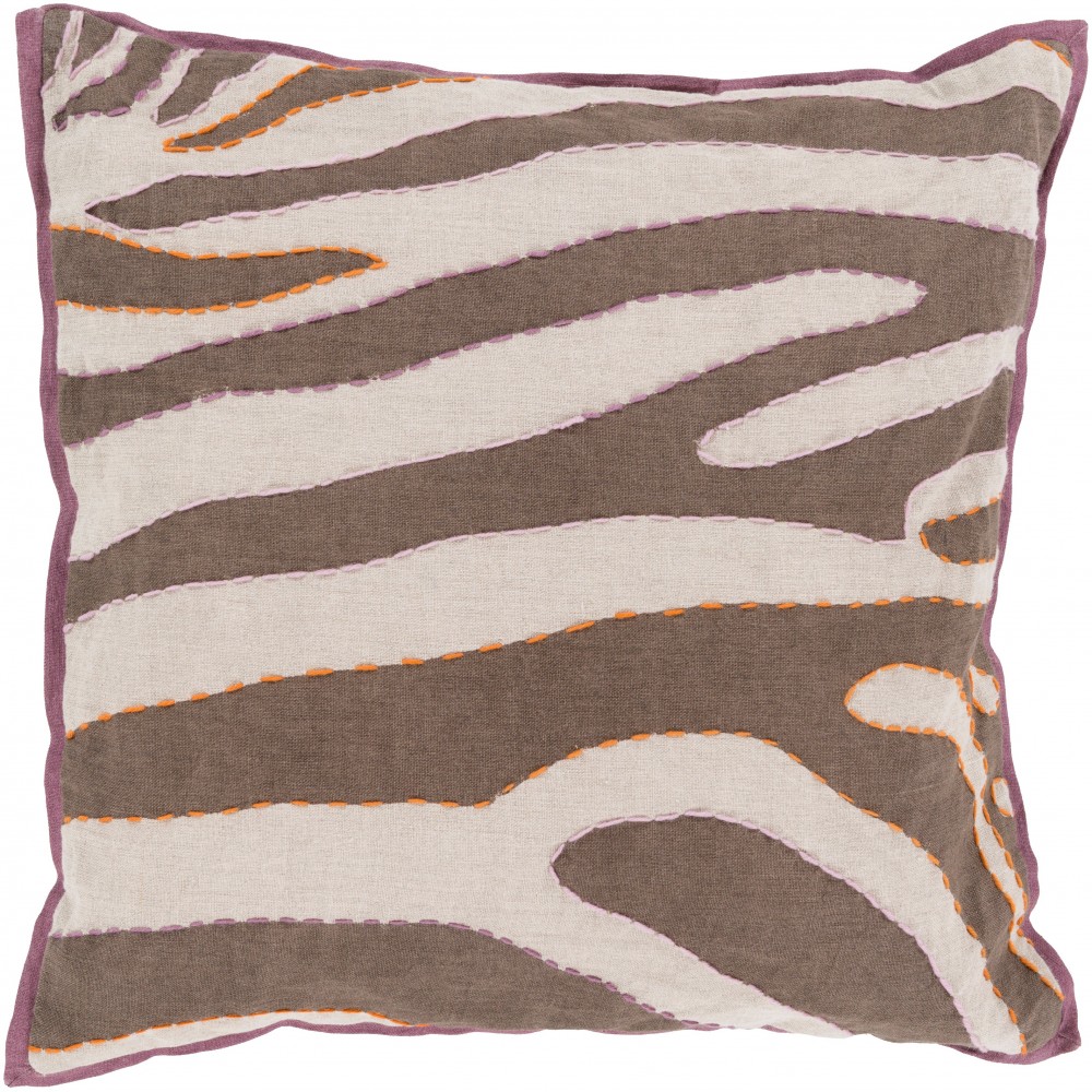 Surya Zebra LD-039 20" x 20" Pillow Cover