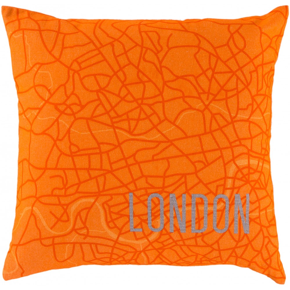 Surya City Maps SY-019 18" x 18" Pillow Kit