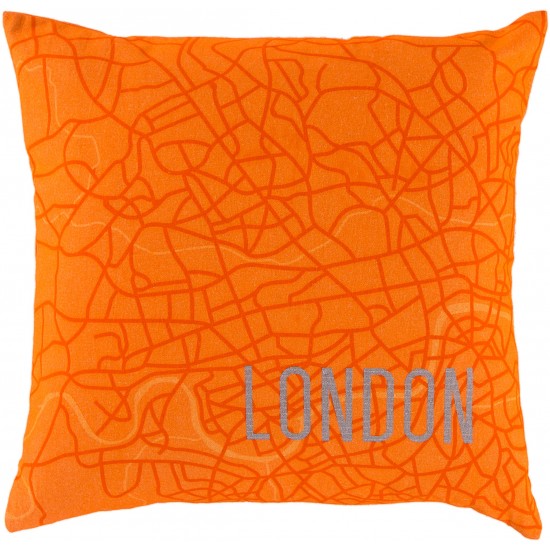 Surya City Maps SY-019 22" x 22" Pillow Kit