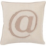 Surya Linen Text LX-001 20" x 20" Pillow Kit