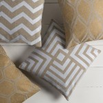 Surya Metallic Stamped MS-008 20" x 20" Pillow Kit