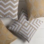 Surya Metallic Stamped MS-008 22" x 22" Pillow Kit